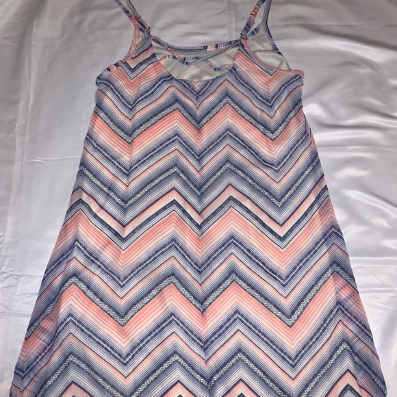 Sheer Maxi Dress with Zig Zag Pattern - Picture 1 of 3